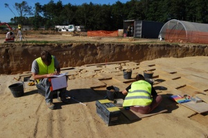 fouille en carroyage, site de Pujo-le-Plan