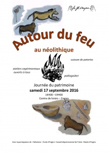 affiche Autour du feu au Néolithique JEP 2016